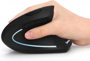 Lekvey Ergonomic Mouse, Vertical Wireless Mouse - 57° Angle, Rechargeable, 3 DPI for Comfort, Reduce Wrist Pain, Carpal Tunnel Relief for PC, Mac, Windows, Laptop, Office, Black